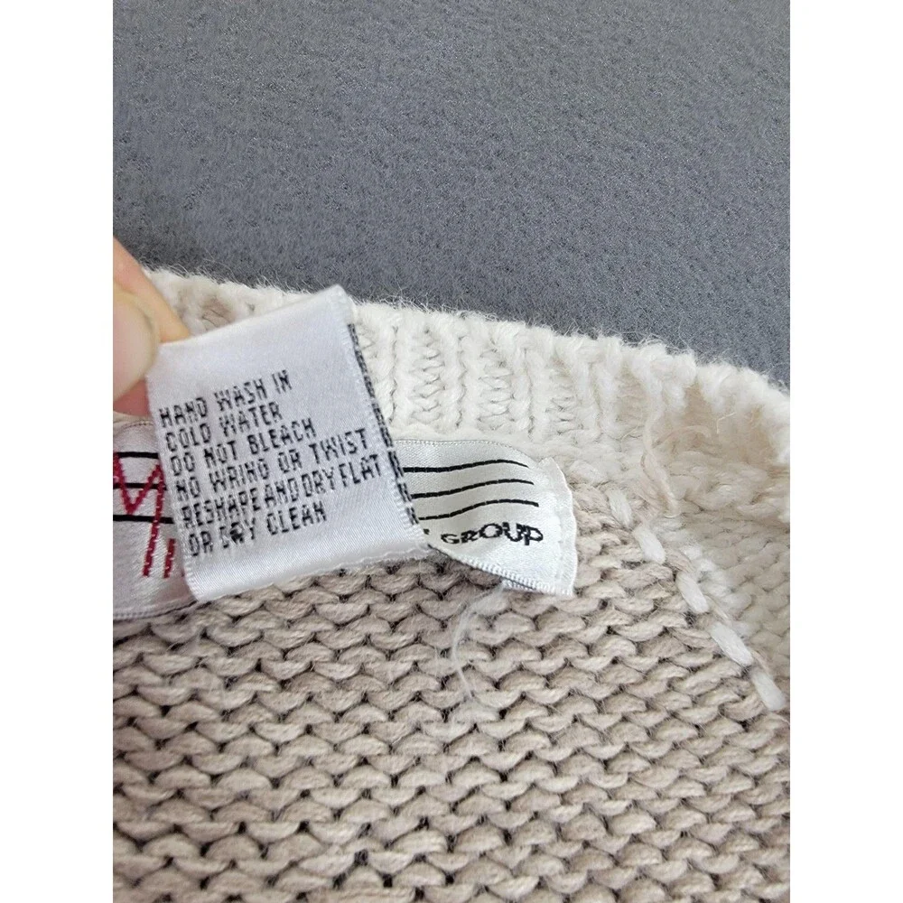 Vintage Milano Design Group Sweater Womens Large Argyle Floral Knit Pullover 90s